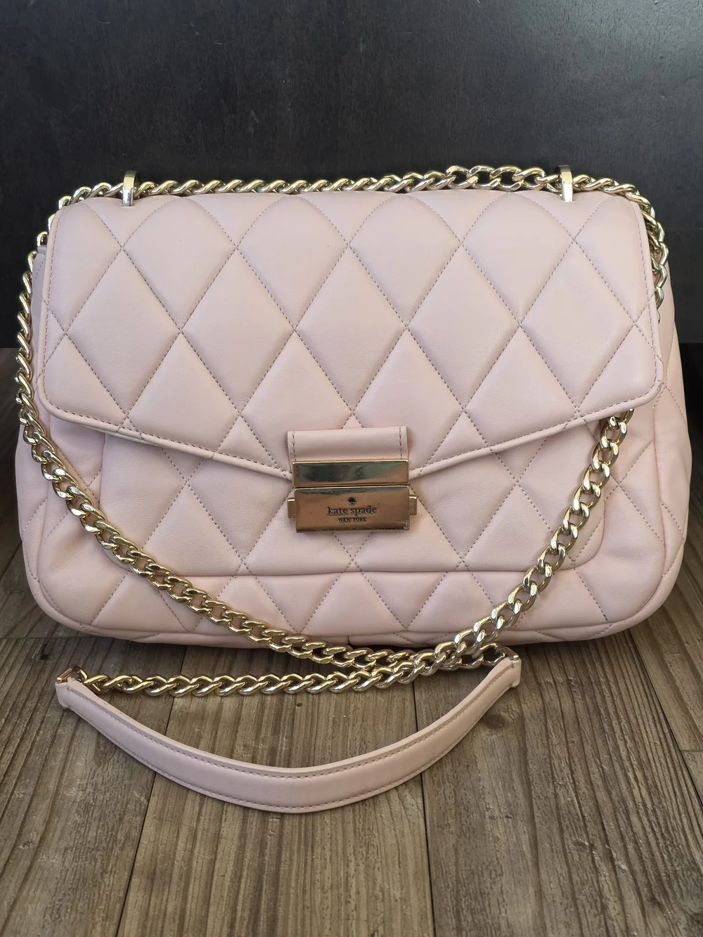 kate spade Quilted Chain Shoulder Bag - Light Pink